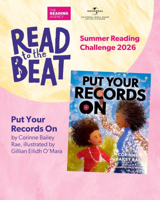 We are beyond excited that Put Your Records On by Corinne Bailey Rae and illustrated by Gillian Eilidh O'Mara has been selected for this year’s list. ⁠
⁠
Ready to smash those reading goals? Head to your local library, grab your copy, and let the adventure begin! 🌊✨⁠
⁠
#SummerReadingChallenge #ReadToTheBeat