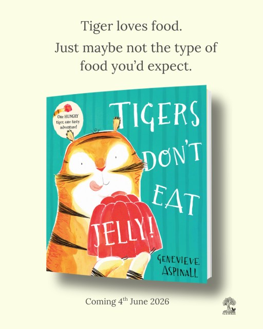 Coming this June, the gorgeous new picture book by @genevieveillustration⁠
TIGERS DON'T EAT JELLY⁠
⁠
Tiger's favourite food is jelly.⁠
⁠
But tigers don’t eat jelly!⁠
⁠
This one does.⁠
⁠
Excited to discover what else she will love, Tiger sets out to see what other delicious foods are out there …⁠
⁠
Join Tiger as she discovers new foods from animal friends, in this beautifully-illustrated and humorous story from author-illustrator Genevieve Aspinall.⁠
⁠
Available to pre-order now. ⁠
⁠
#genevieveaspinall #tigersdonteatjelly #picturebook #childrensbooks
