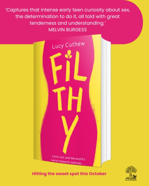 'Told with great tenderness and understanding' @melvinburgess17⁠
⁠
Warm, hilarious and painfully relatable, this is a story about curiosity, confidence, and figuring out what you actually want, not what the rest of the world makes look easy. ⁠
⁠
Hitting the sweet spot this October FILTHY by Lucy Cuthew.⁠
⁠
#filthy #lucycuthew #yabooks